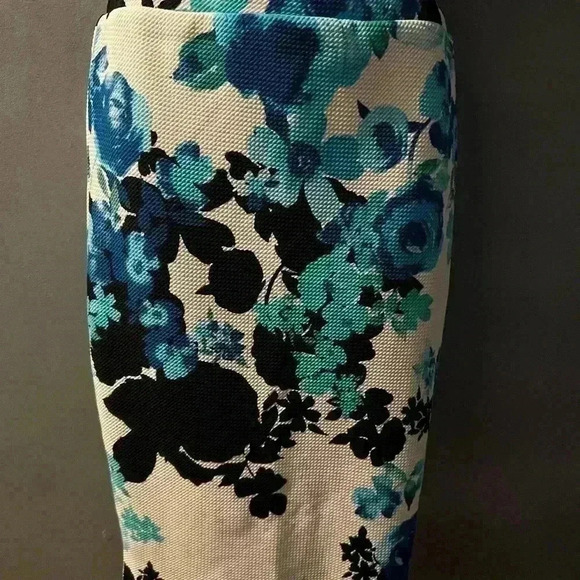 Saks Fifth Ave Red Tag Bright Floral Midi Skirt Womens Size M - Picture 3 of 4